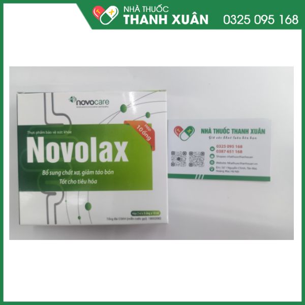 Novolax ống uống chất xơ hòa tan giảm táo bón